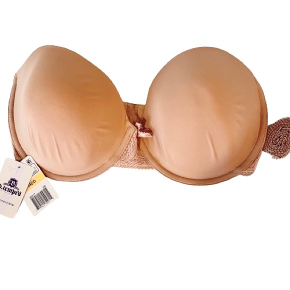 NWT- B.TEMPT'D BY WACOAL Modern Method Strapless Picot-Trimmed Bra - Picture 8 of 10